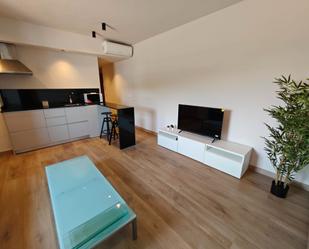 Living room of Flat to rent in Girona Capital  with Air Conditioner, Parquet flooring and Furnished