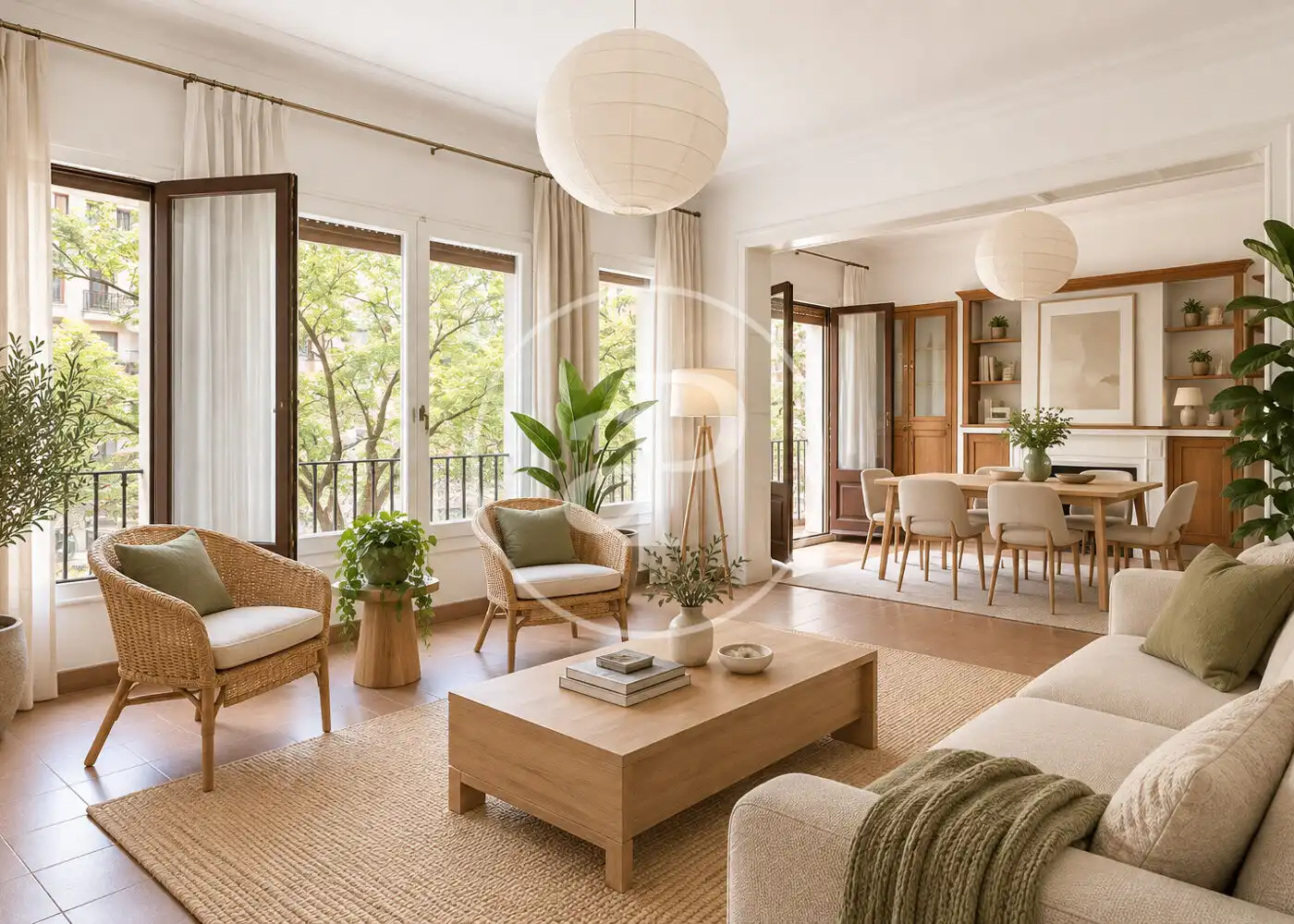 Sala de estar de Piso en venta en Barcelona con Aire acondicionado, Calefacción y Terraza