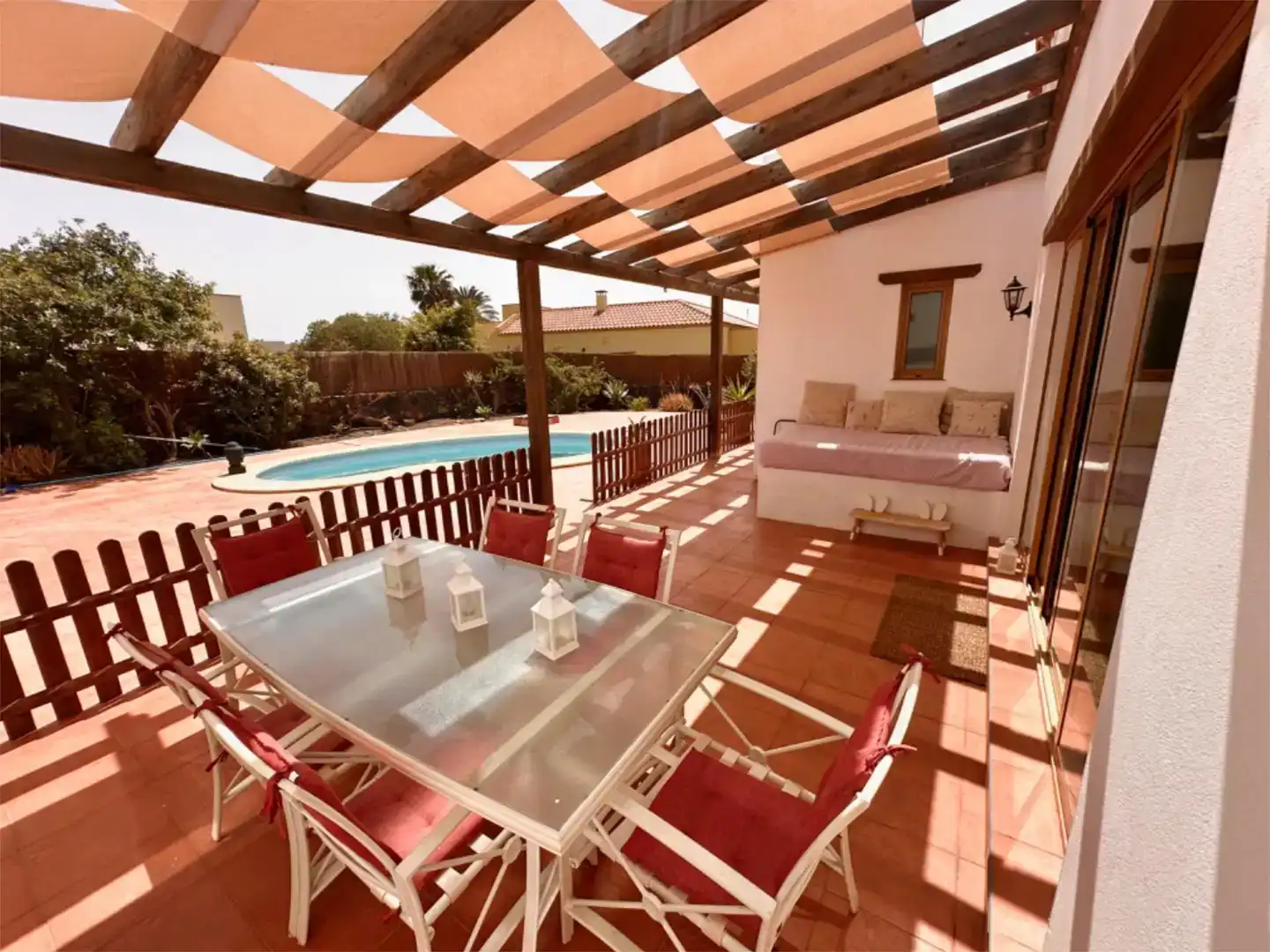 Terrassa de Casa o xalet en venda en La Oliva amb Piscina i Balcó