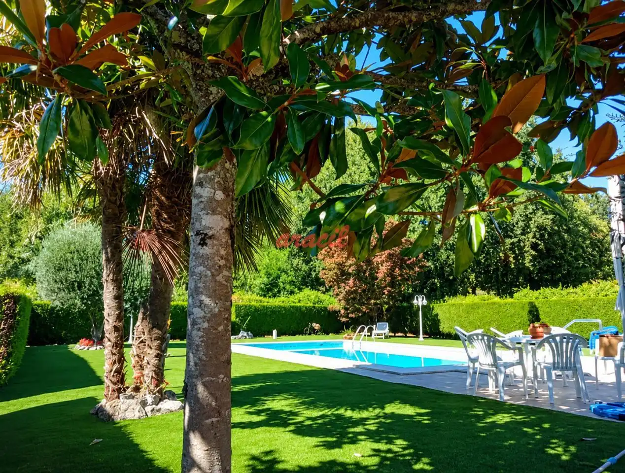 Swimming pool of Houses for sale in San Amaro  with Heating, Private garden and Terrace