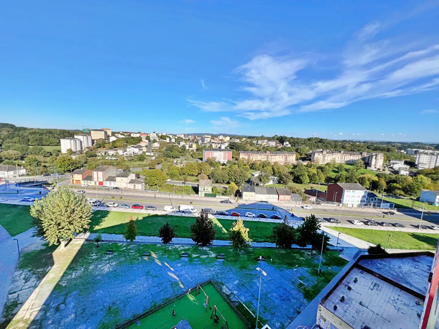 Vista exterior de Piso en venta en Lugo con Calefacción, Jardín privado y Parquet