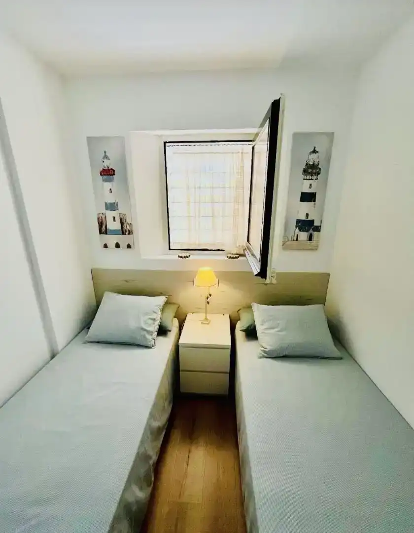 Schlafzimmer von Wohnung zur Miete in Palafrugell mit Privatgarten, Parkett und Schwimmbad