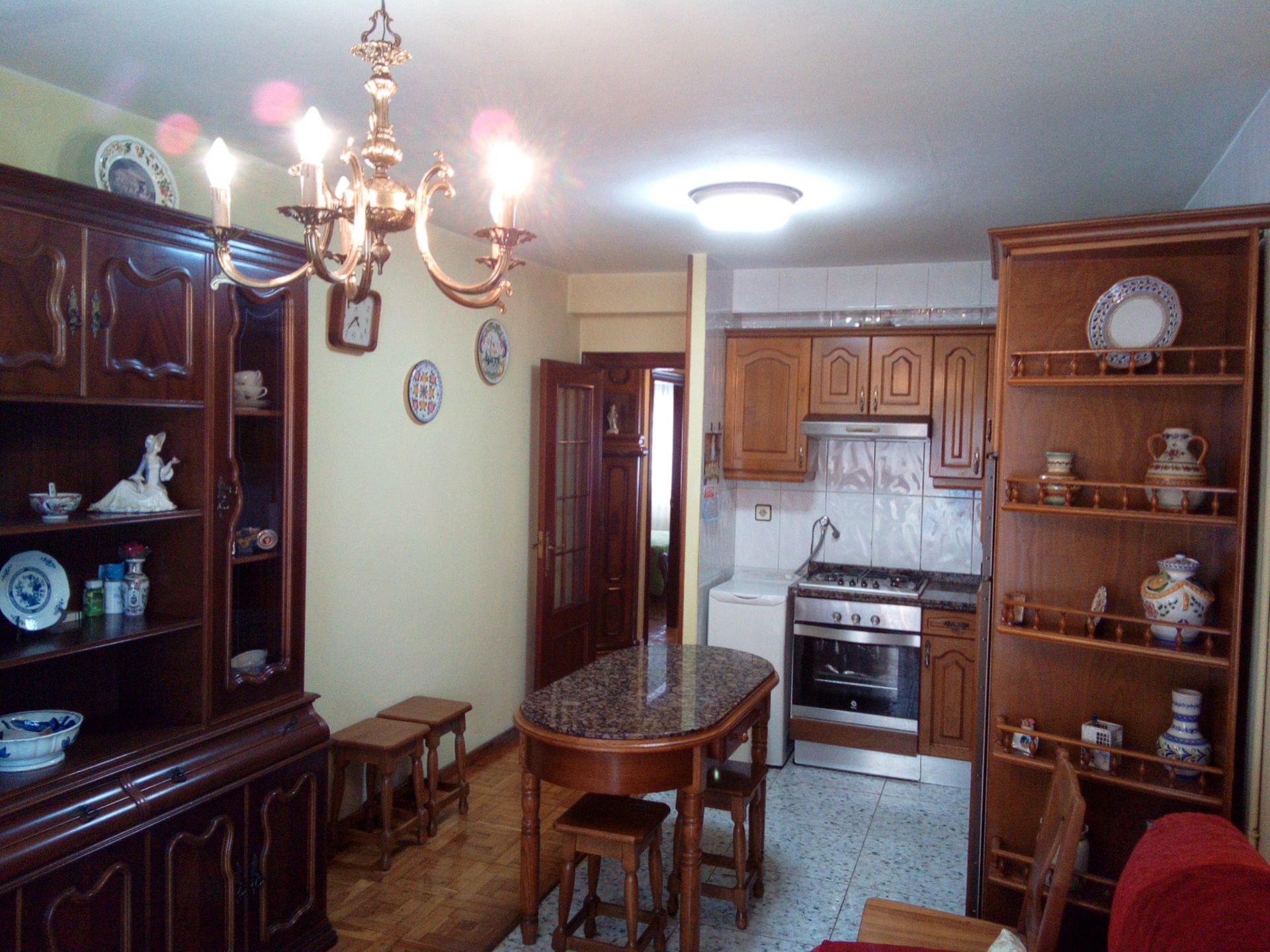 Kitchen of Flat for sale in Gijón   with Heating, Parquet flooring and Furnished
