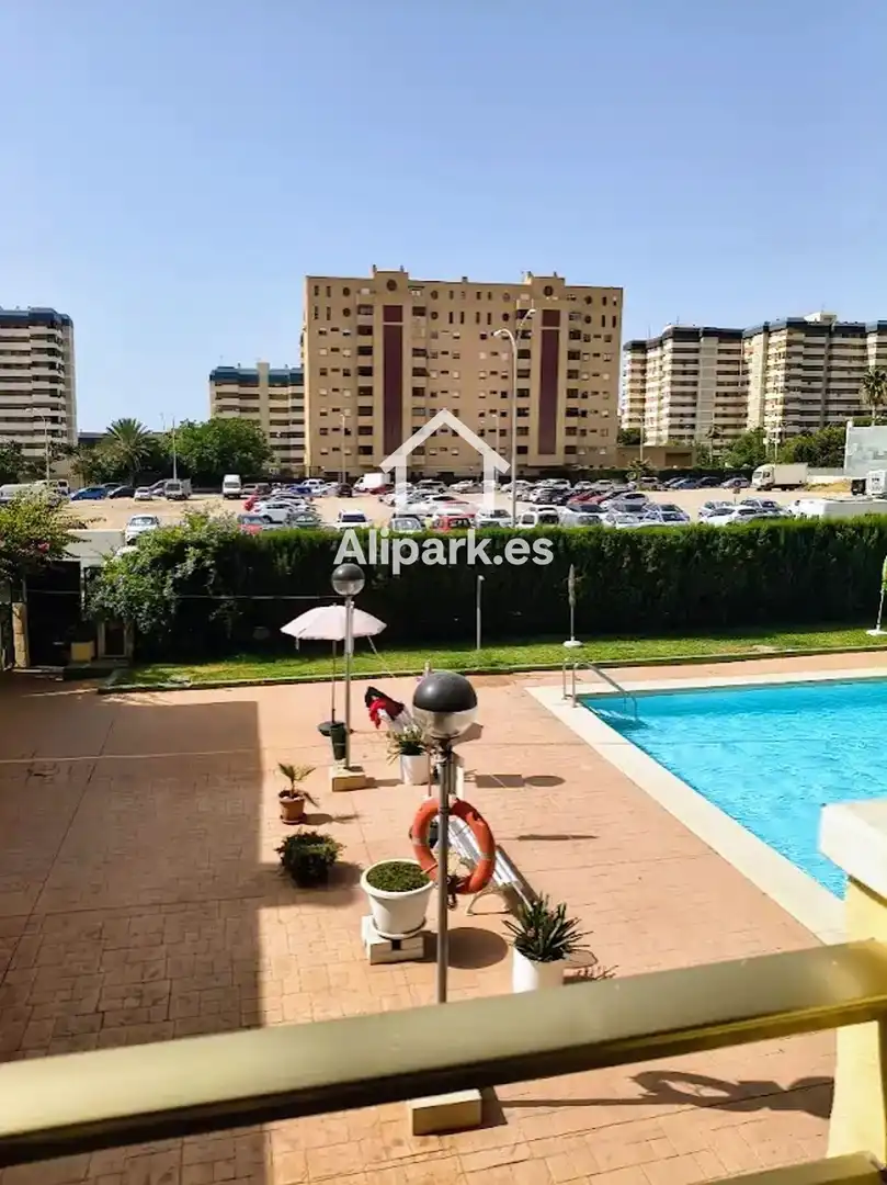 Parking of Flat for rent in Alicante / Alacant  with Heating, Terrace and Swimming Pool