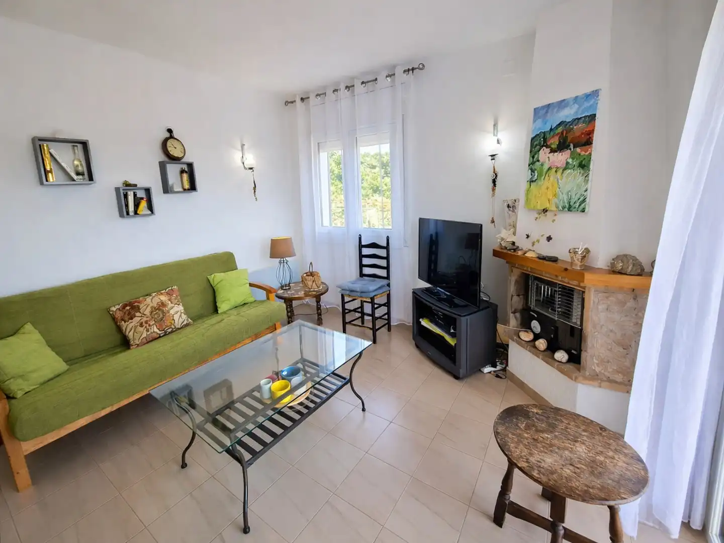 Sala d'estar de Pis en venda en Llançà amb Calefacció, Terrassa i Moblat
