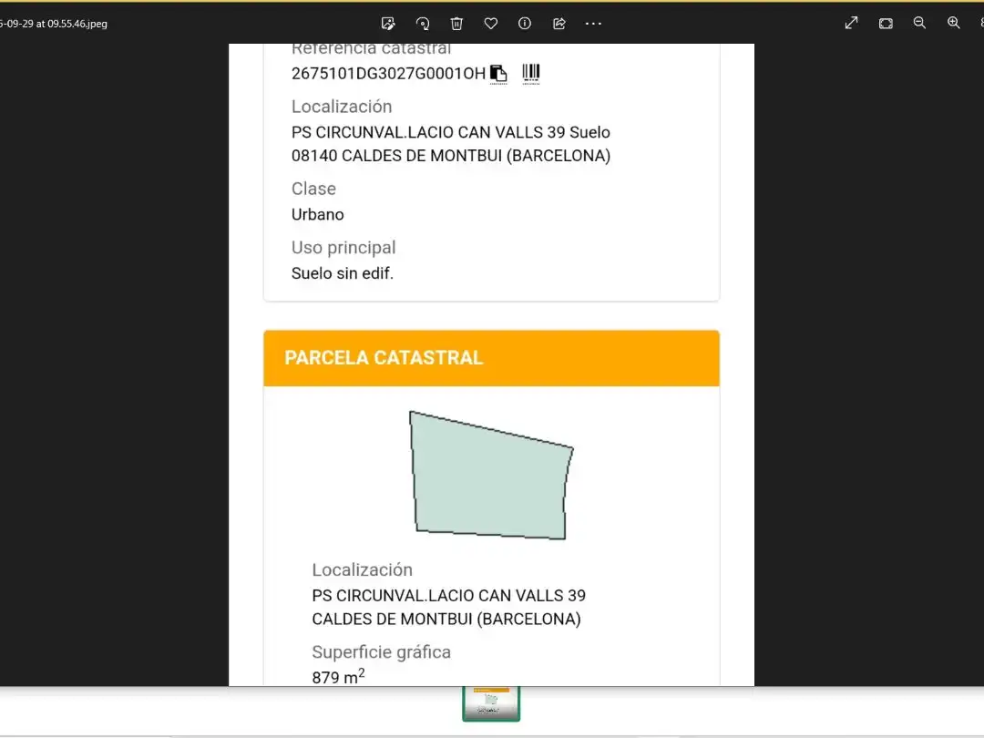 Terreno residencial en venta en Passeig Circumval·lacio 39
