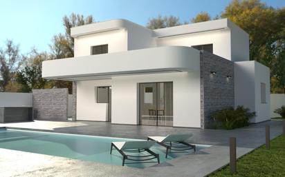 Exterior view of House or chalet for sale in Els Poblets  with Air Conditioner, Terrace and Swimming Pool