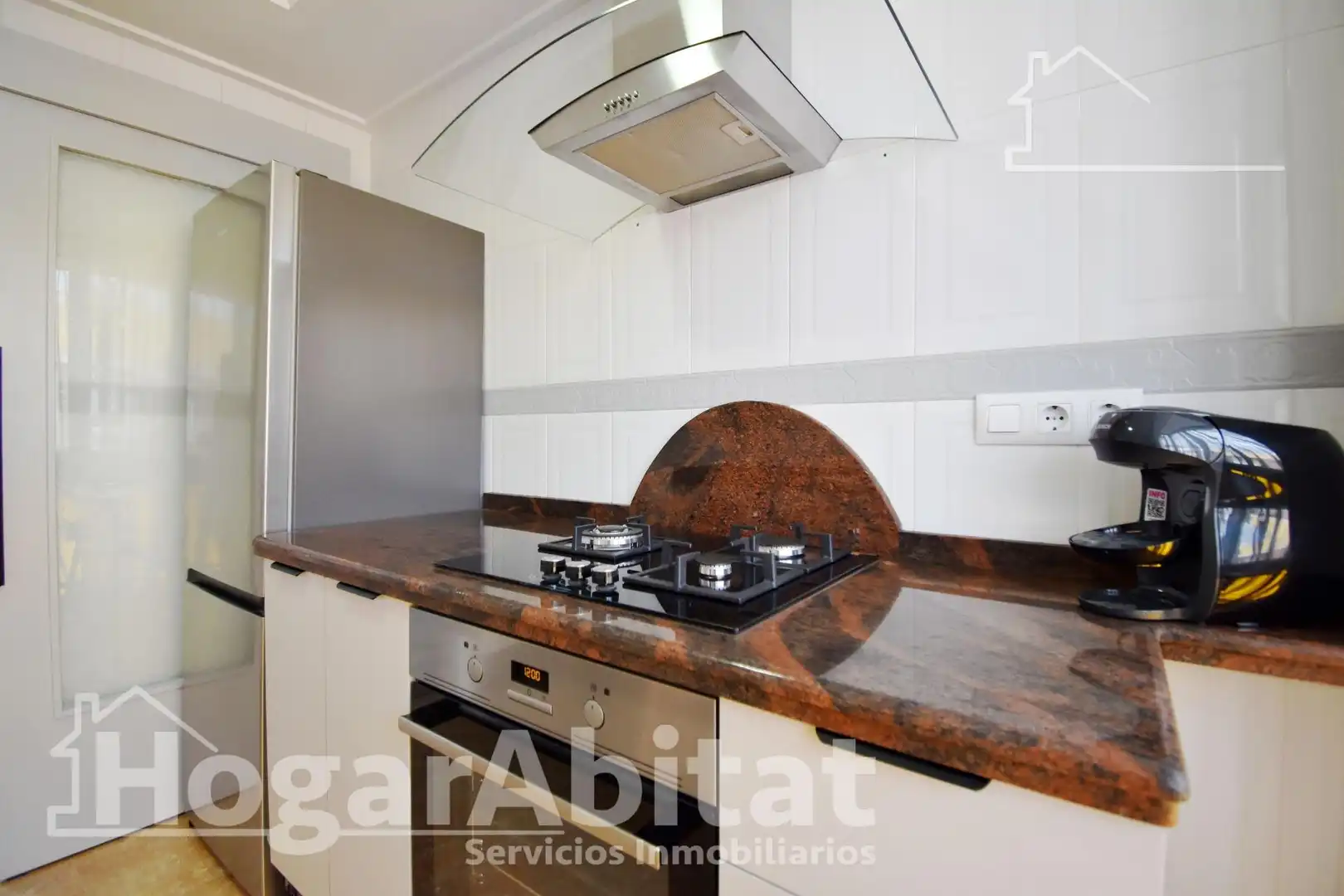 Kitchen of Flat for sale in Cullera  with Air Conditioner, Terrace and Furnished