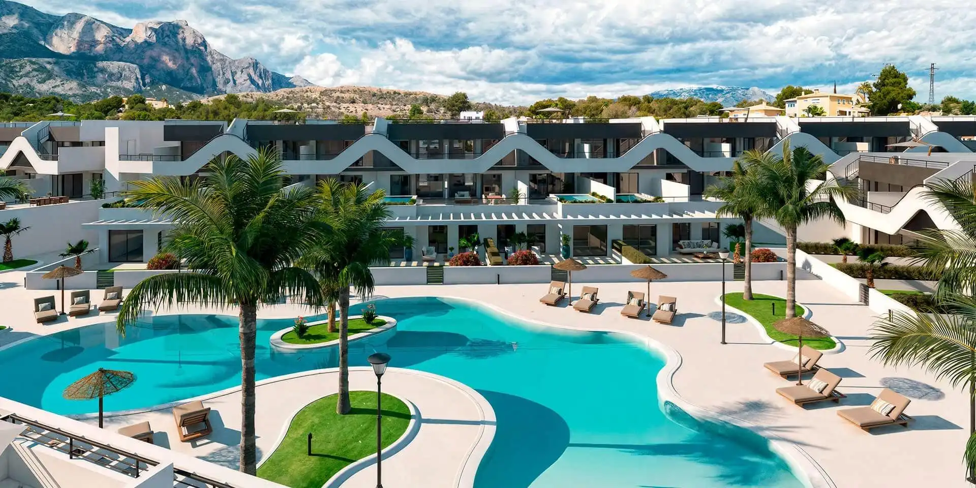 Piscina de Planta baja en venta en L'Alfàs del Pi con Aire acondicionado, Calefacción y Jardín privado