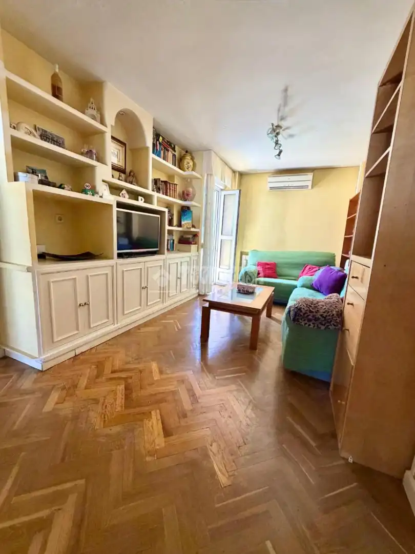 Sala de estar de Piso en venta en Madrid con Parquet y Balcón