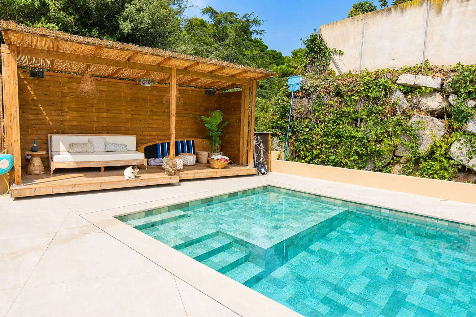 Piscina de Casa adosada en venda en Sant Vicenç de Montalt amb Calefacció, Jardí privat i Parquet