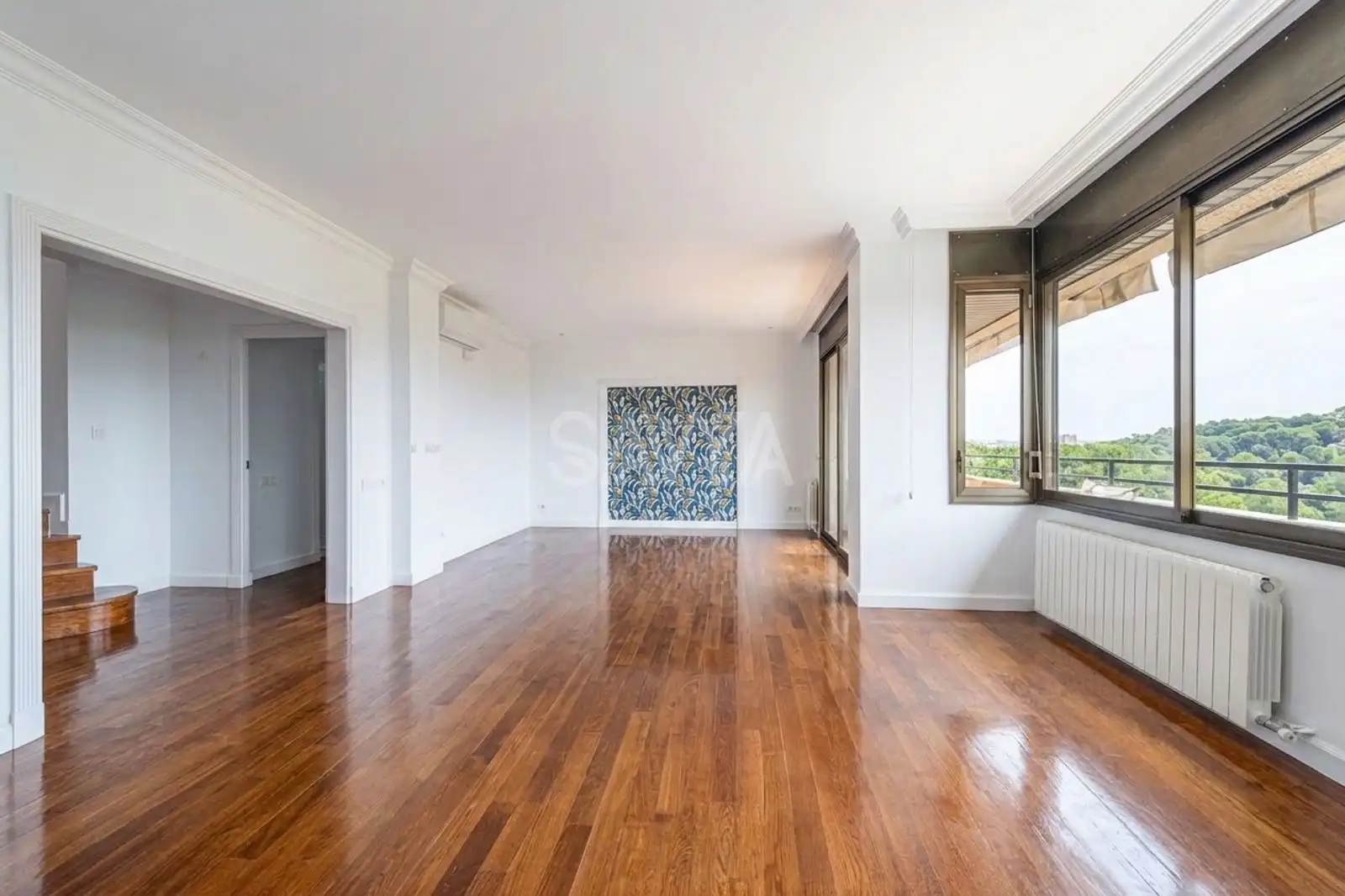 Wohnzimmer von Dachboden zur Miete in Barcelona mit Klimaanlage, Heizung und Terrasse