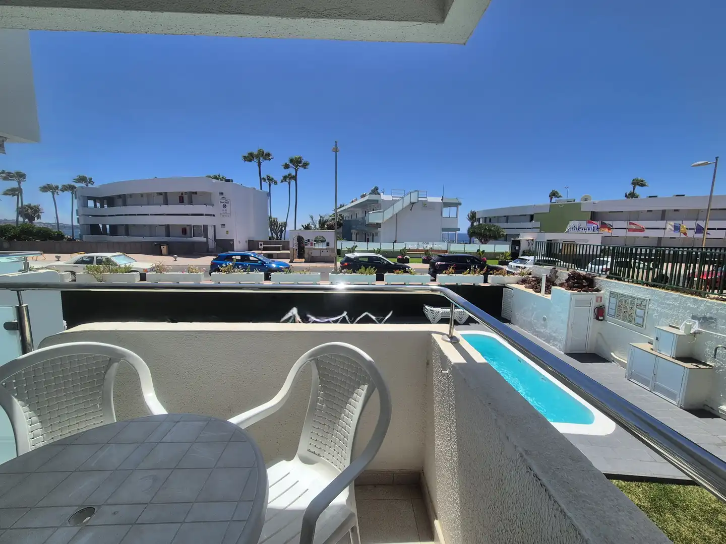 Terrasse von Wohnungen zur Miete in San Bartolomé de Tirajana mit Privatgarten, Terrasse und Schwimmbad