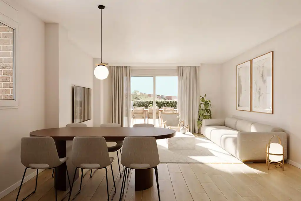 Neubau-Erdgeschosswohnung mit Pool zum Verkauf in Carrer Neus Català 11