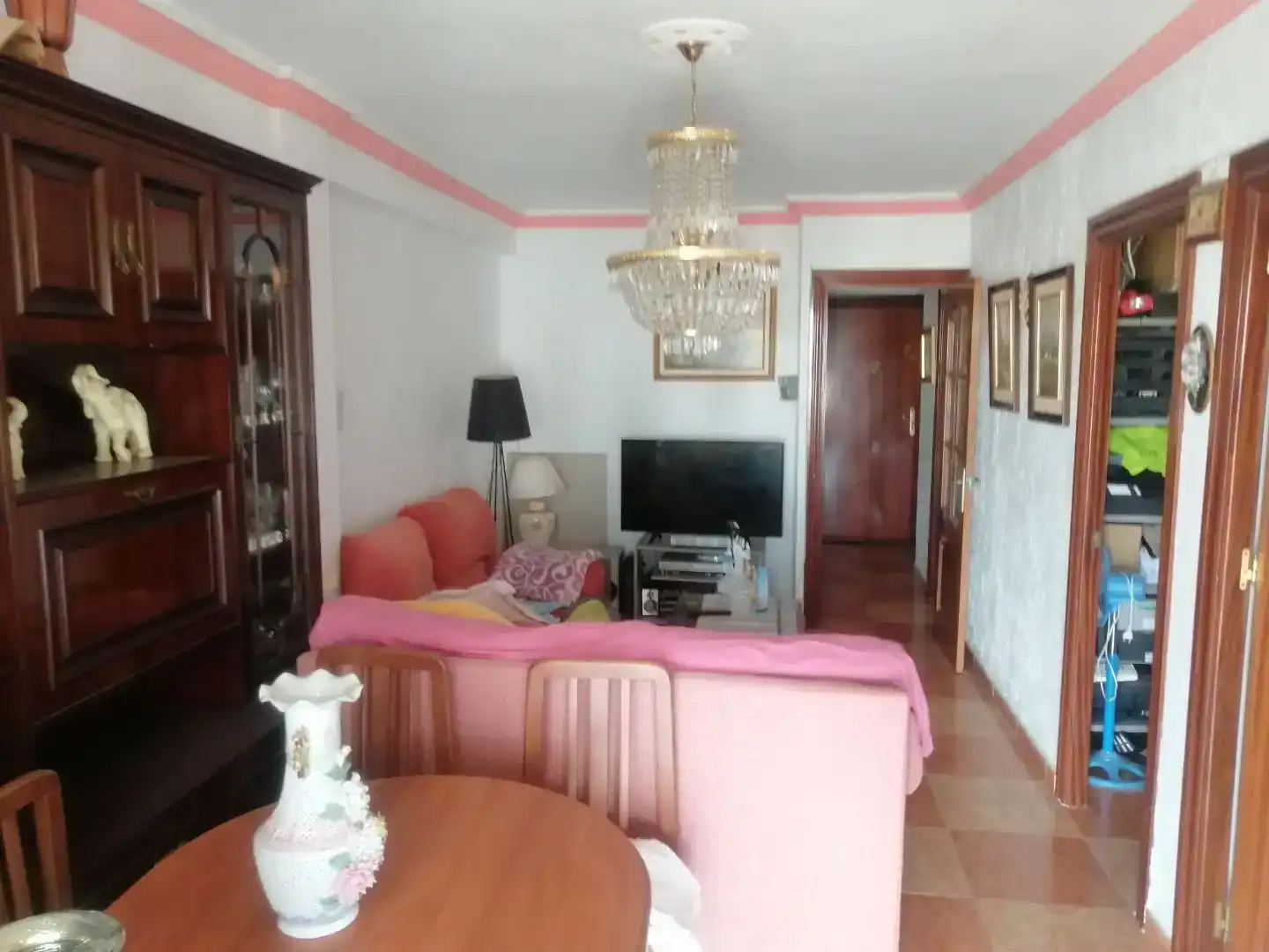 Living room of Flat for sale in Málaga Capital  with Terrace and Balcony