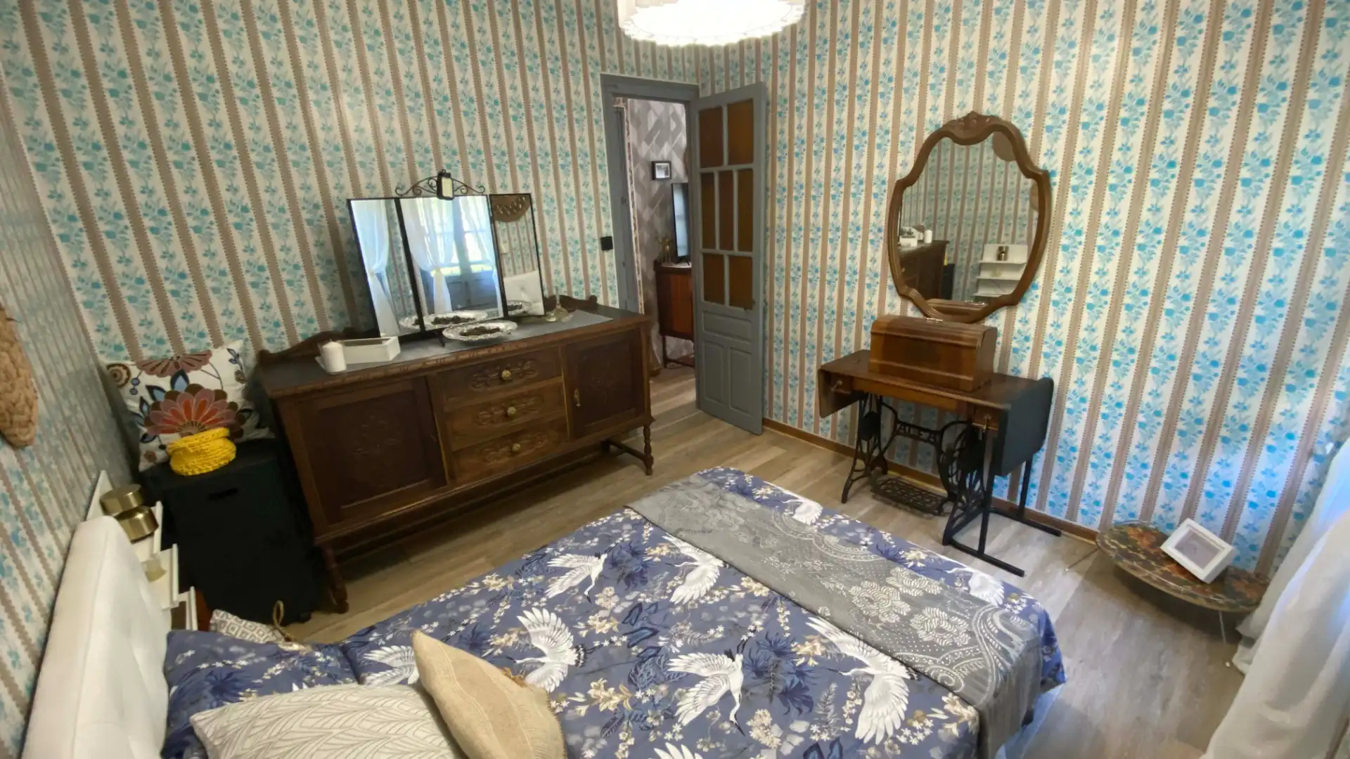 Schlafzimmer von Einfamilien-Reihenhaus zum Verkauf in San Martín del Rey Aurelio mit Privatgarten, Terrasse und Möbliert