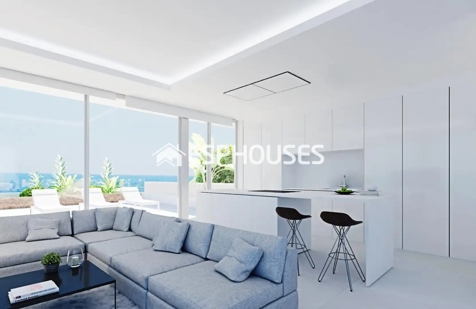 Living room of Flat for sale in Calpe / Calp  with Air Conditioner, Terrace and Swimming Pool