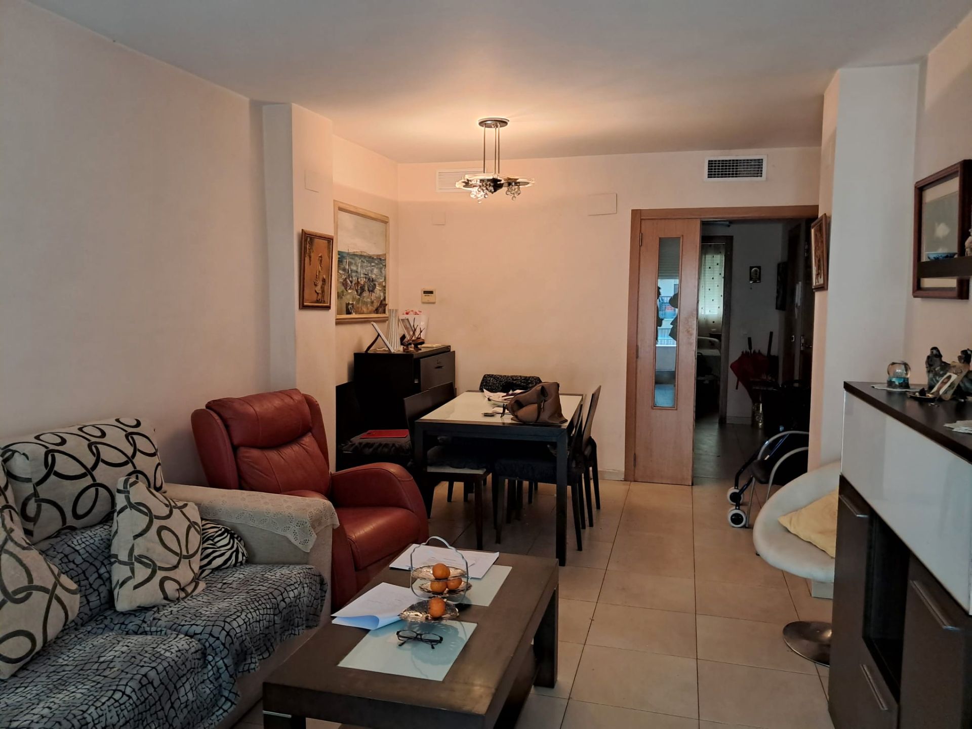 Living room of Flat for sale in Gandia  with Air Conditioner, Oven and Balcony