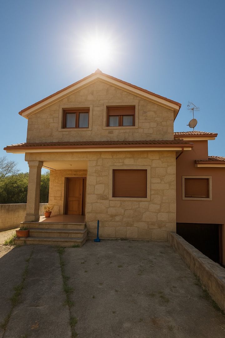 Vista exterior de Casa o chalet en venta en Fisterra con Jardín privado, Amueblado y Horno