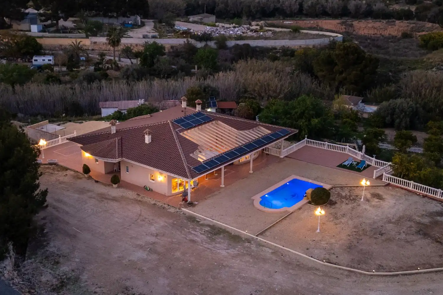 Vista exterior de Casa o chalet en venta en L'Alfàs del Pi con Aire acondicionado, Jardín privado y Terraza