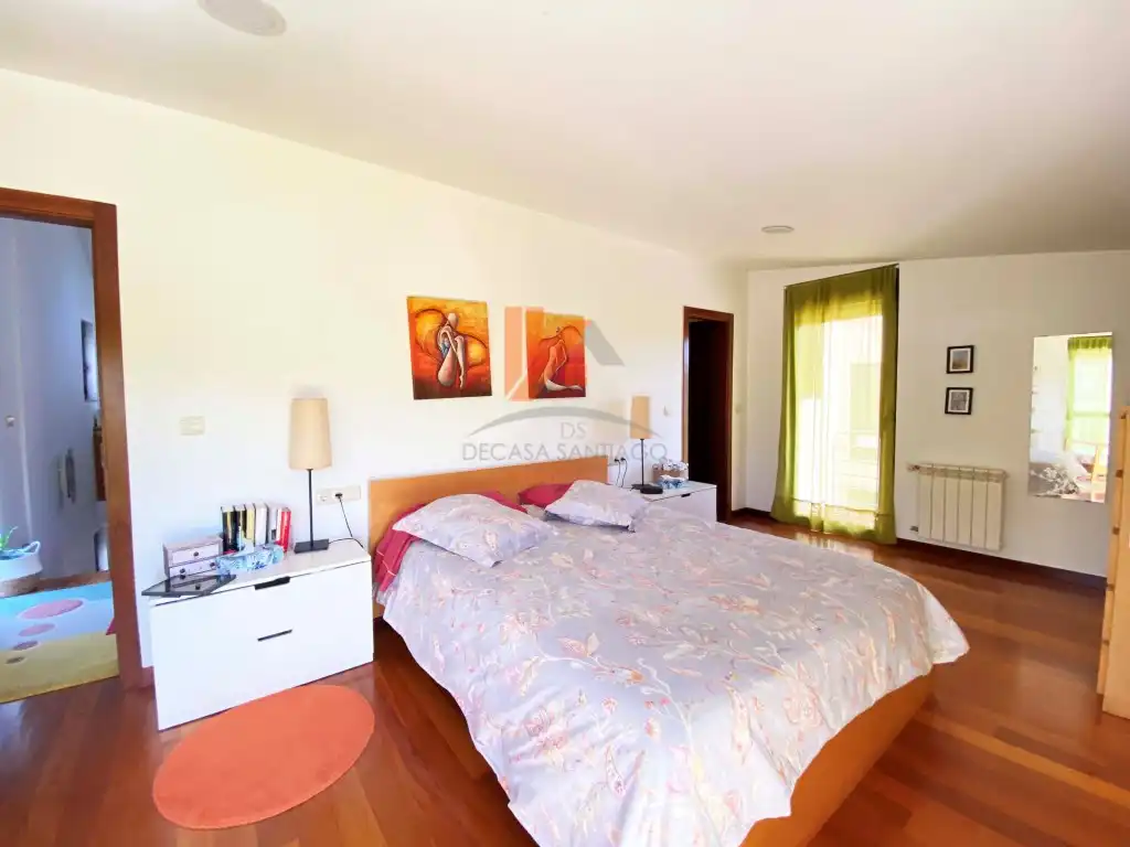 Habitación de Casa o chalet en venta en Teo con Jardín privado, Terraza y Piscina