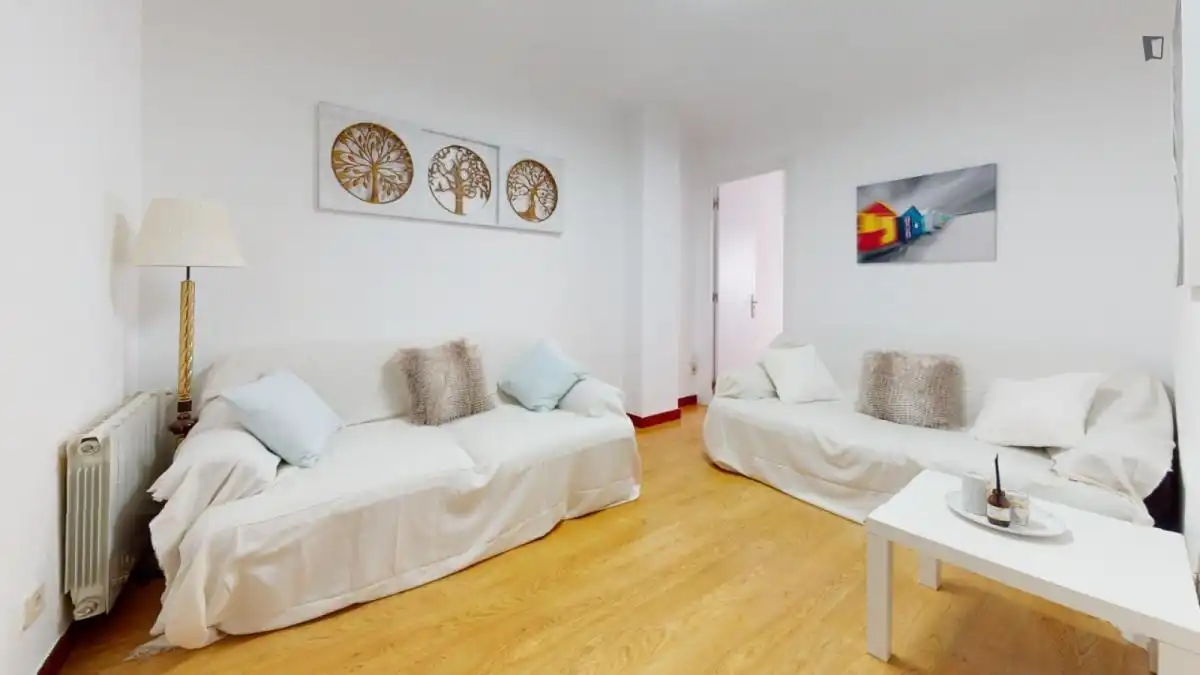 Sala de estar de Apartamento de alquiler en Madrid con Aire acondicionado, Calefacción y Amueblado