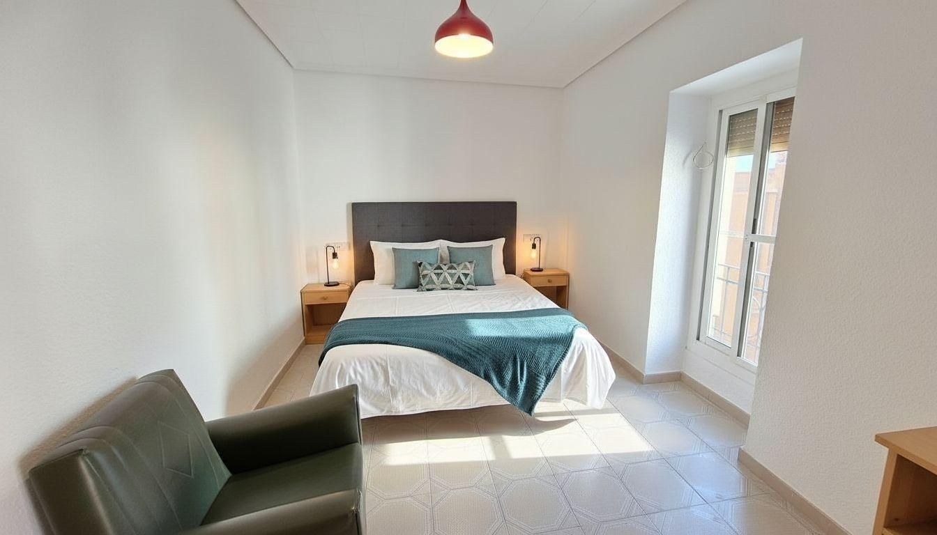 Bedroom of Flat for sale in Torrent  with Air Conditioner and Balcony