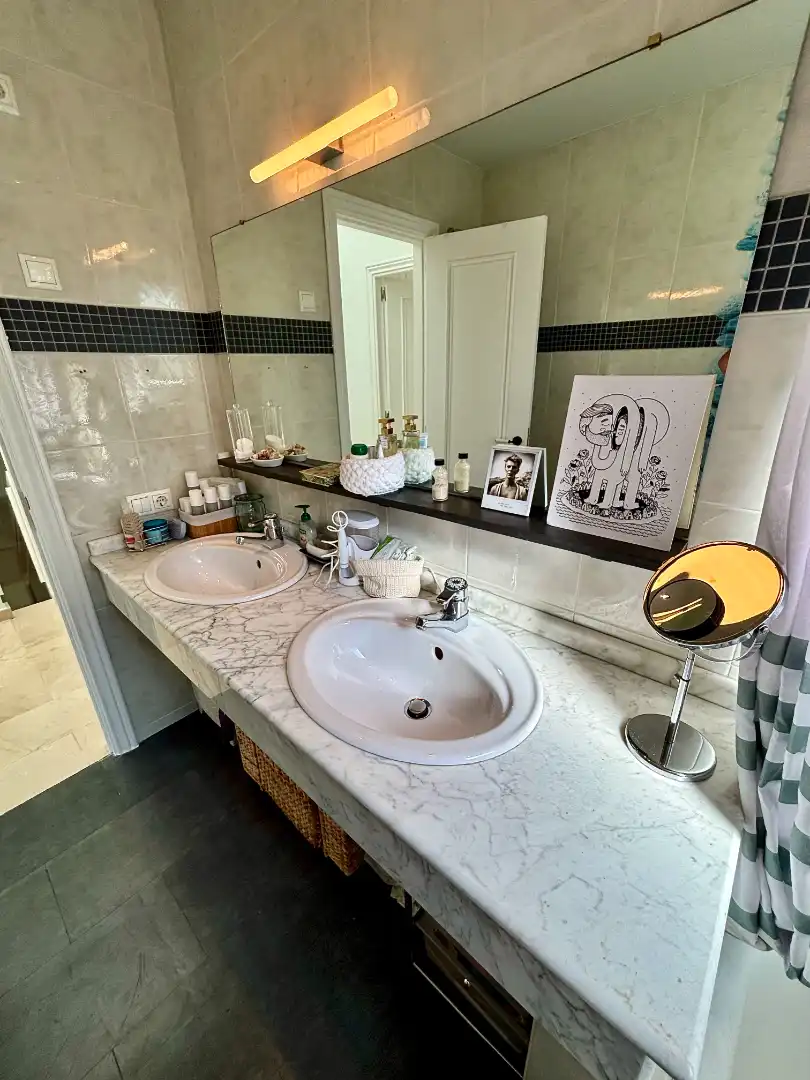 Baño de Casa adosada en venta en Sant Joan d'Alacant con Aire acondicionado, Calefacción y Jardín privado