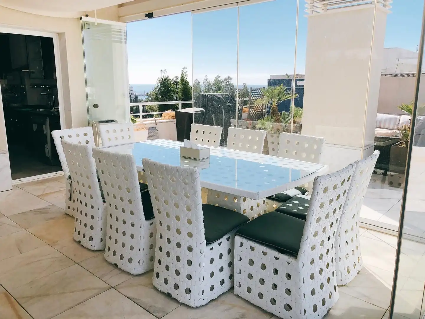 Terrace of Duplexes for rent in Marbella  with Air Conditioner, Terrace and Swimming Pool