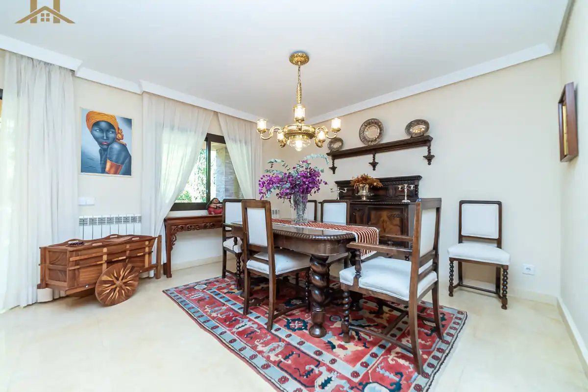 Dining room of Detached homes for sale in Villanueva del Pardillo  with Air Conditioner, Heating and Private garden