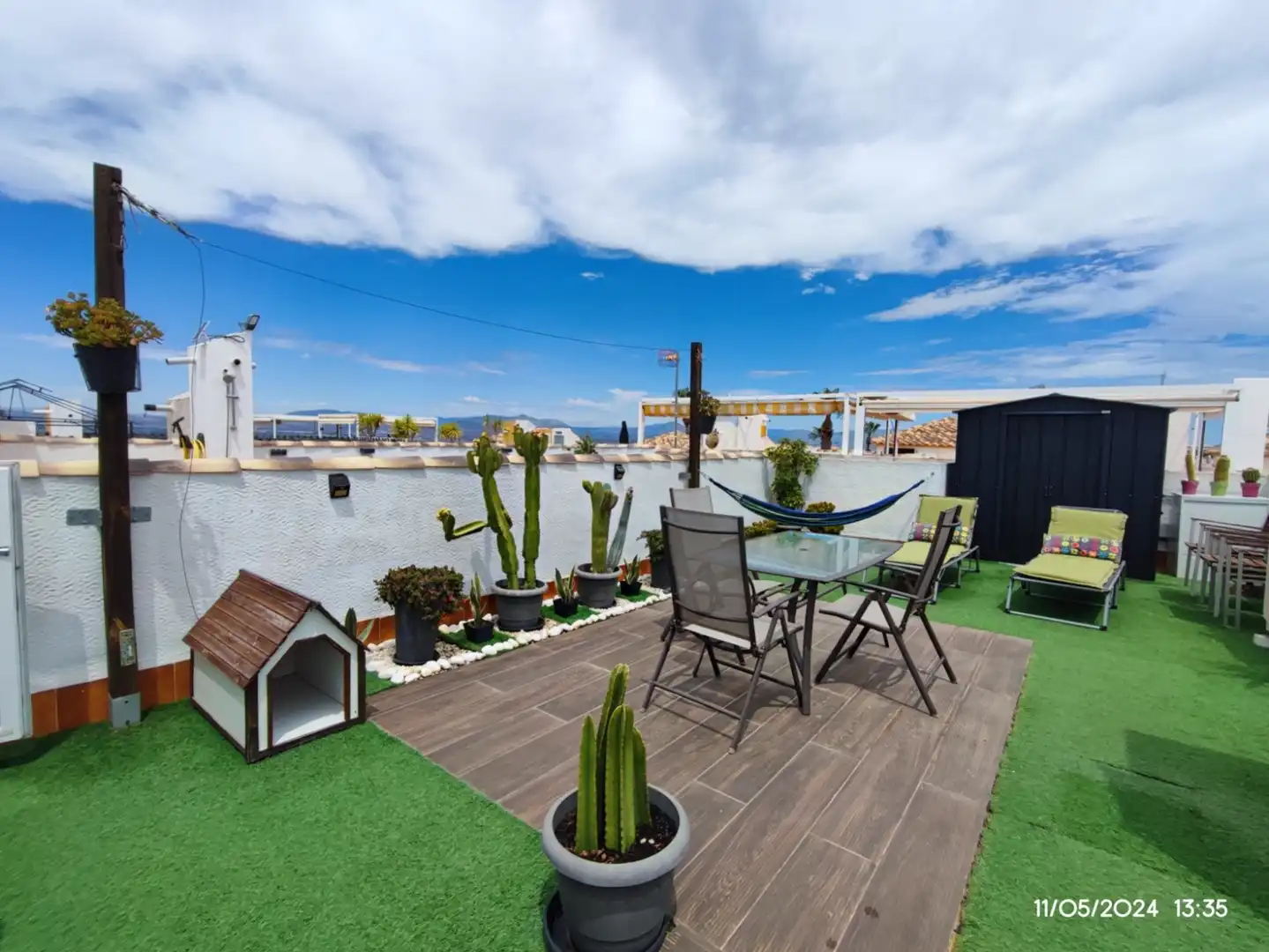 Terrasse von Dachboden zur Miete in Santa Pola mit Klimaanlage, Heizung und Terrasse
