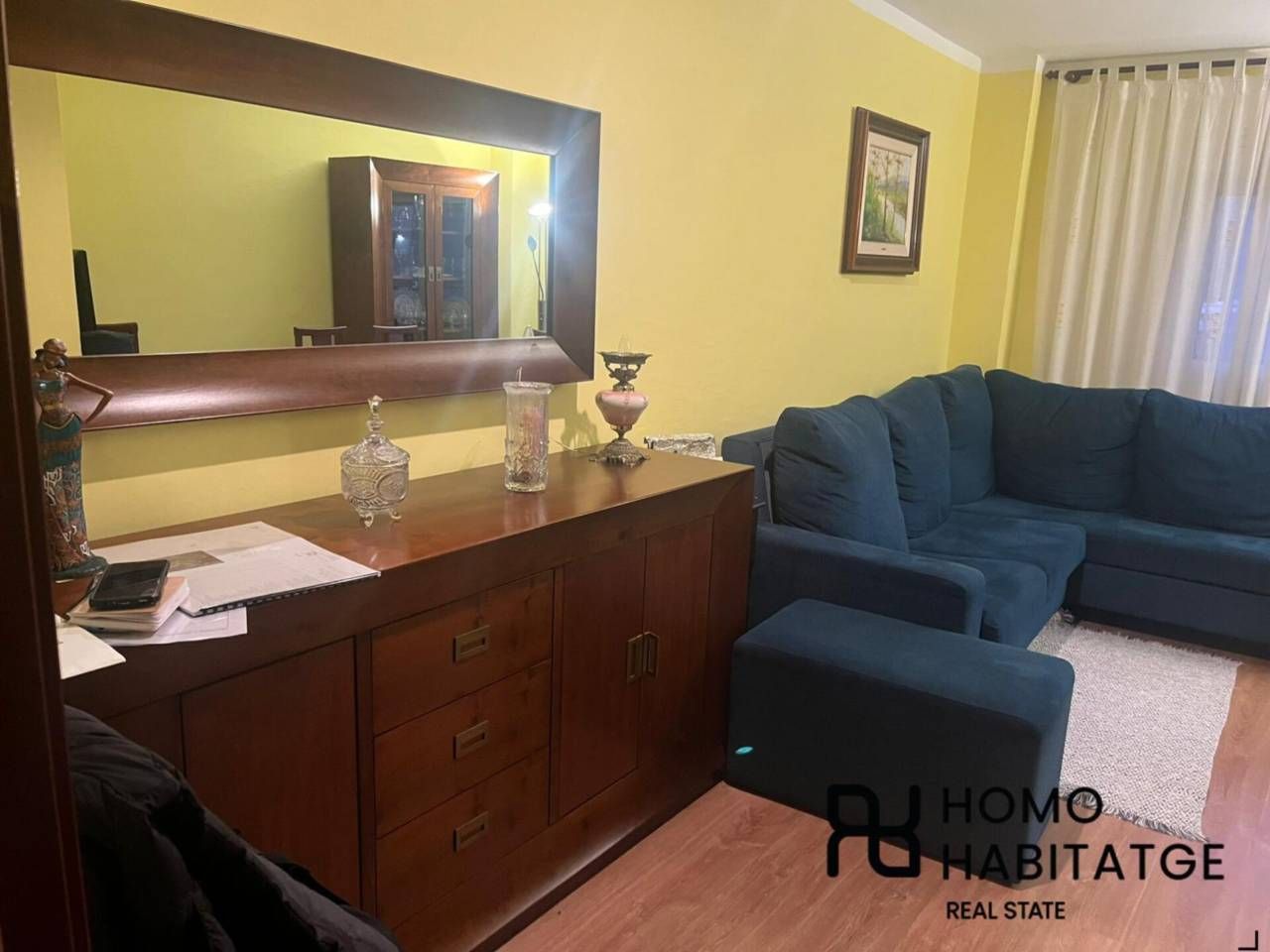 Sala de estar de Piso en venta en Terrassa con Parquet