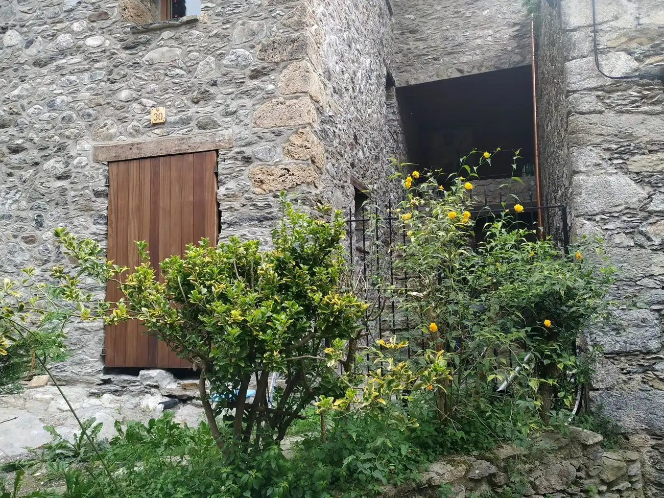 Vista exterior de Casa adosada en venda en Camprodon amb Jardí privat