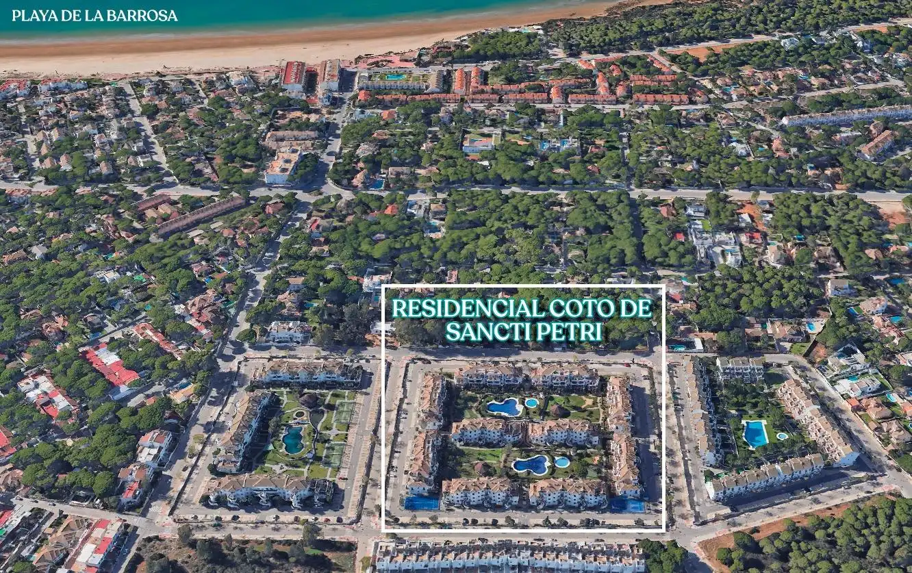 Vista exterior de Apartamento en venta en Chiclana de la Frontera con Jardín privado, Terraza y Amueblado