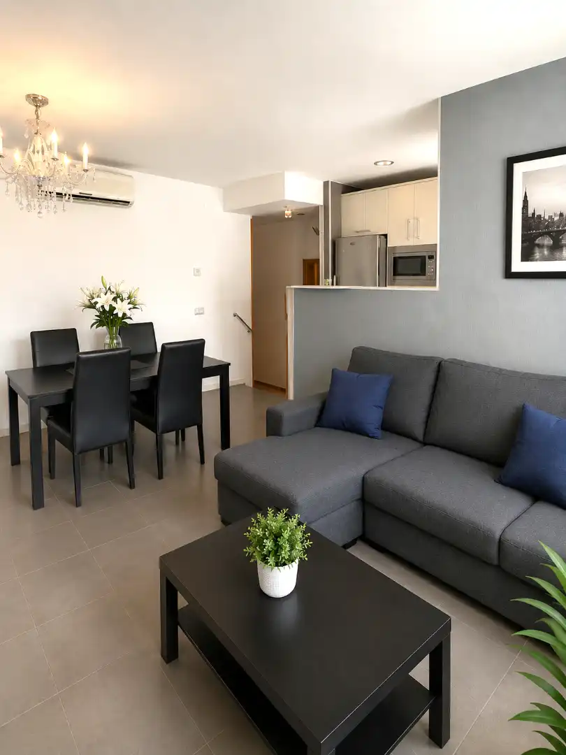 Sala de estar de Planta baja en venta en Barcelona con Aire acondicionado y Terraza