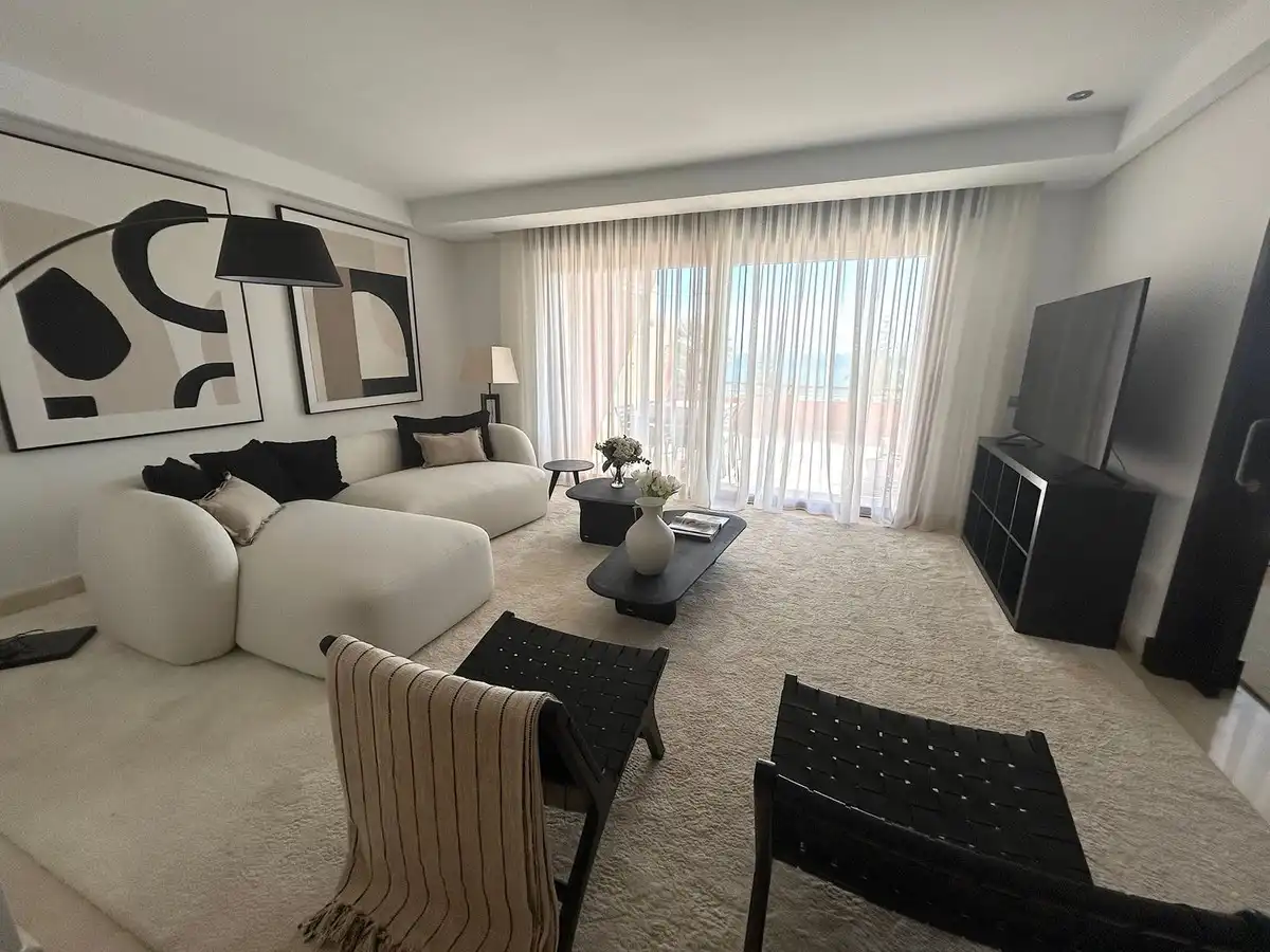 Living room of Duplexes for rent in Marbella  with Air Conditioner, Terrace and Furnished