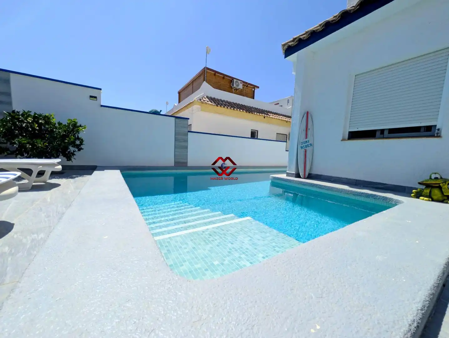 Piscina de Casa adosada en venda en Mazarrón amb Aire condicionat, Calefacció i Terrassa