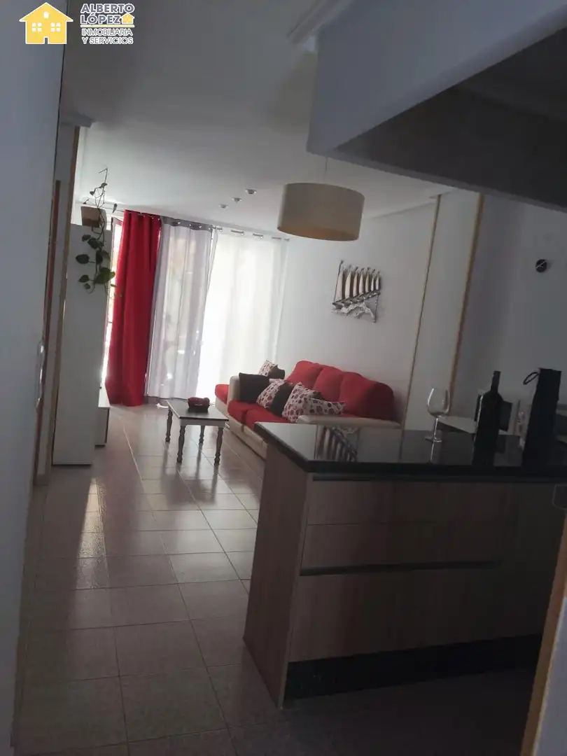 Sala d'estar de Planta baixa de lloguer en Elche / Elx amb Aire condicionat, Terrassa i Moblat