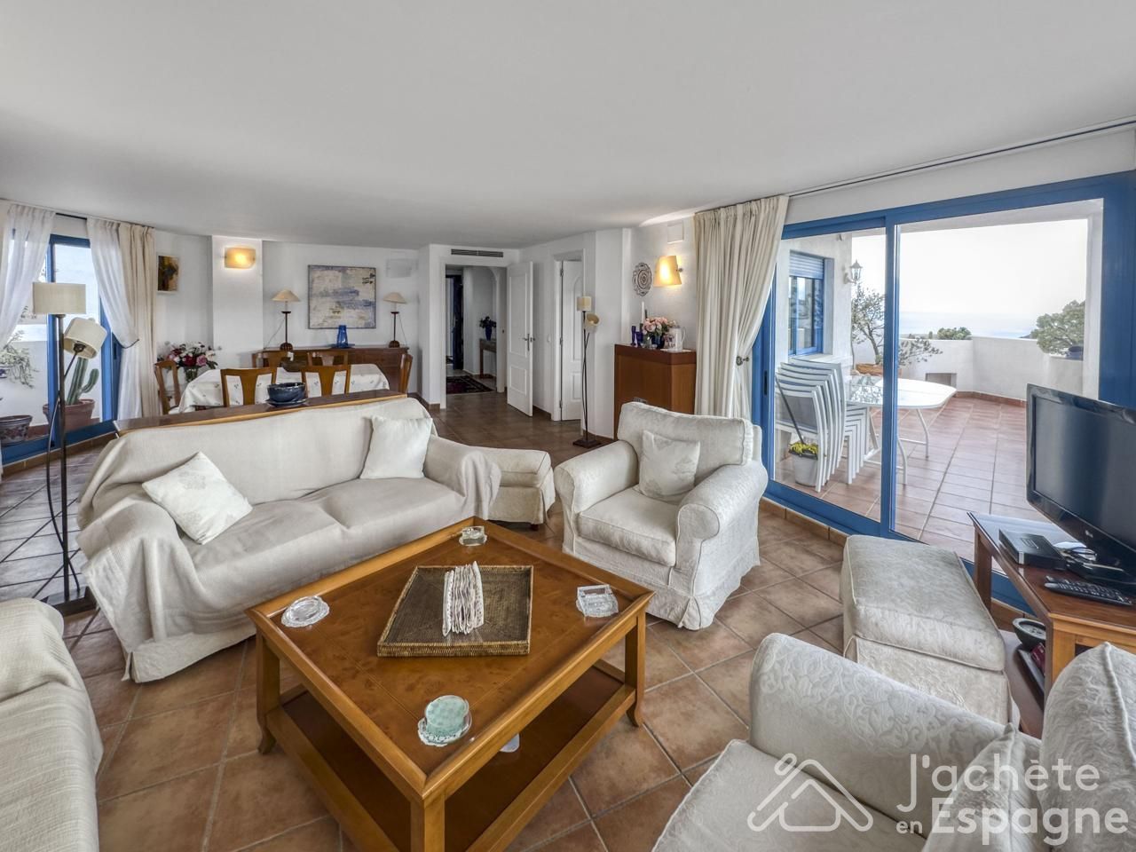 Living room of Flat for sale in Peñíscola / Peníscola  with Air Conditioner, Furnished and Balcony