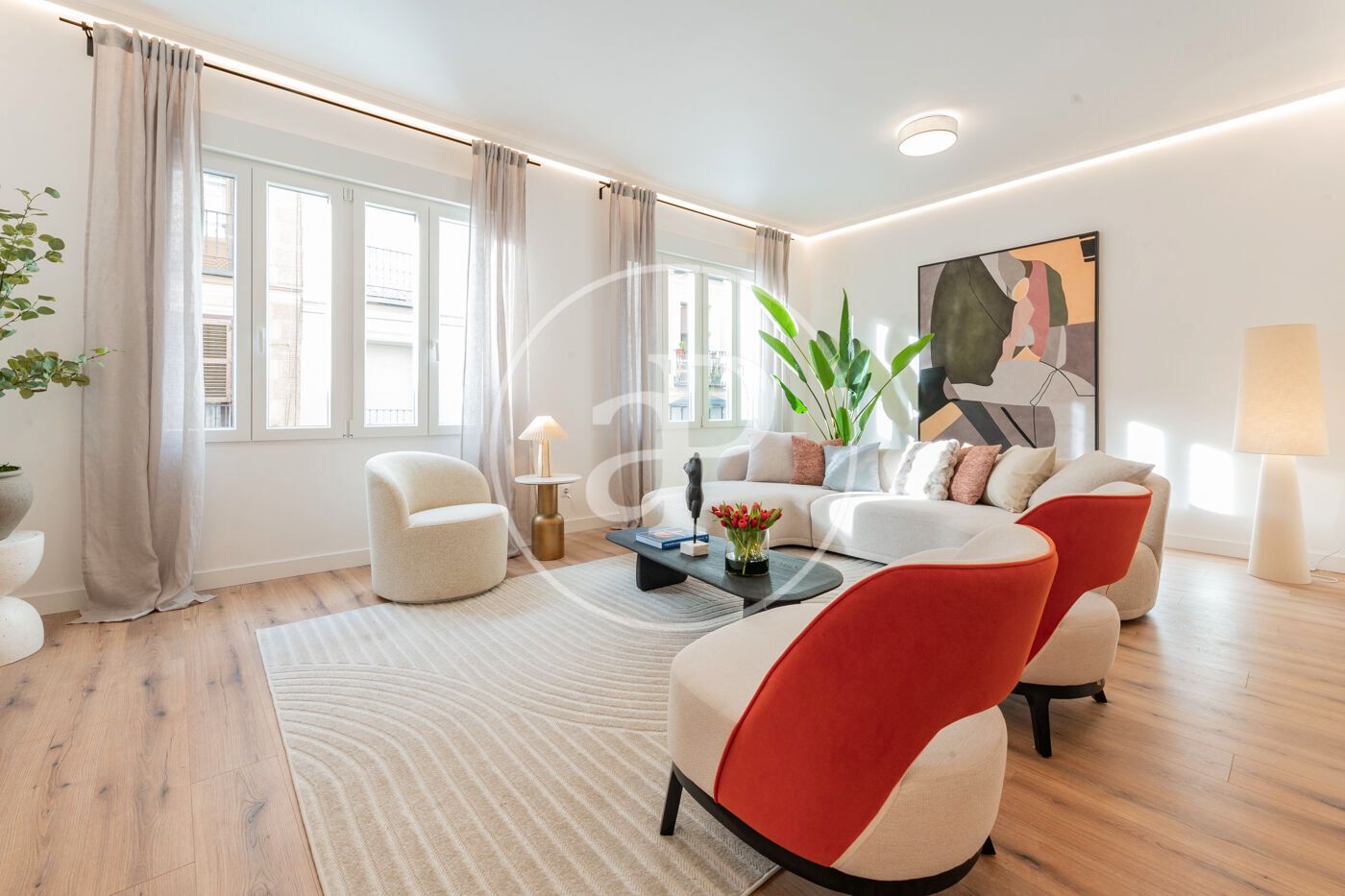 Living room of Flat for sale in  Madrid Capital  with Air Conditioner and Heating