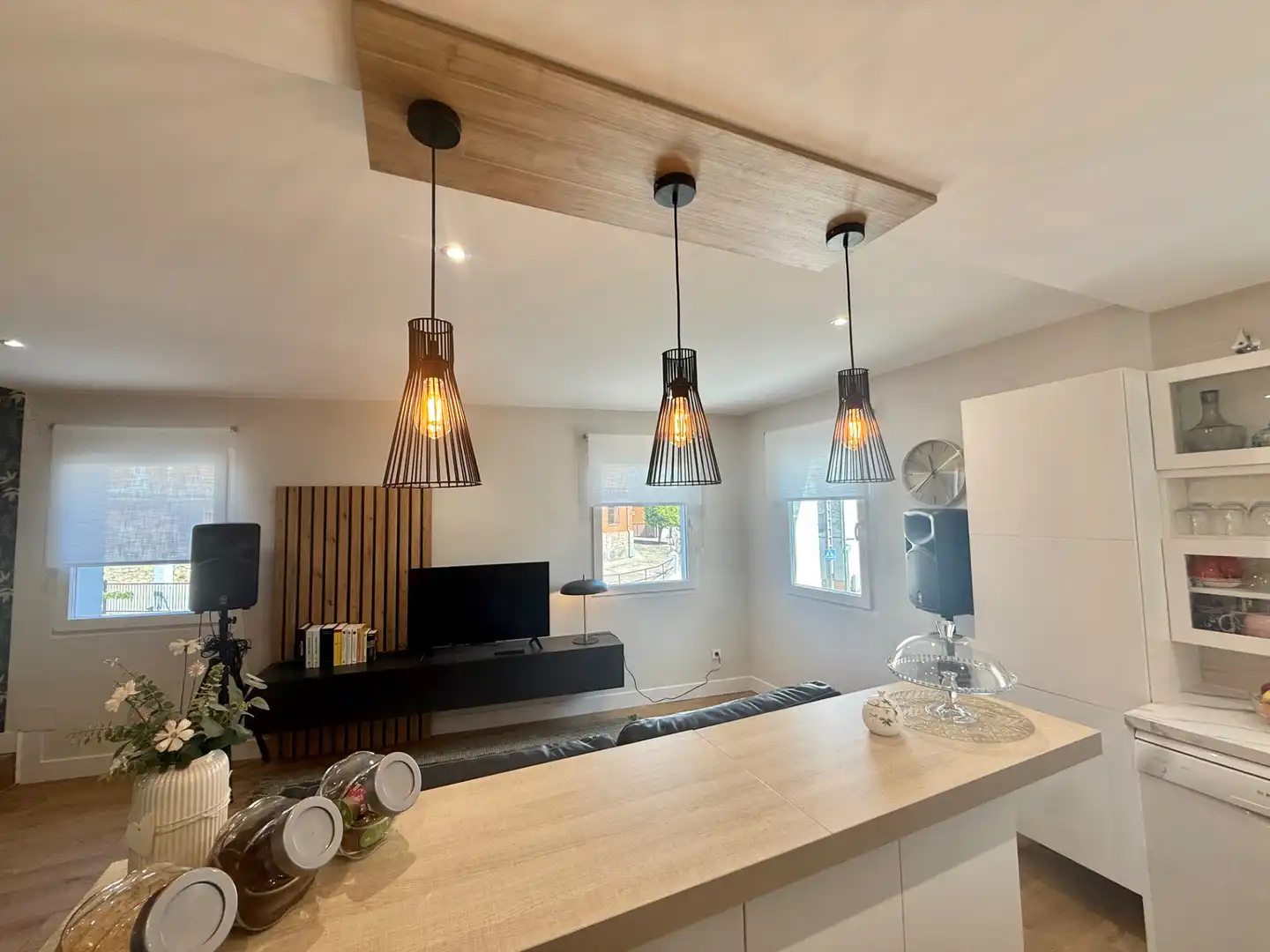Küche von Einfamilien-Reihenhaus zum Verkauf in Las Ventas de Retamosa mit Klimaanlage, Heizung und Terrasse