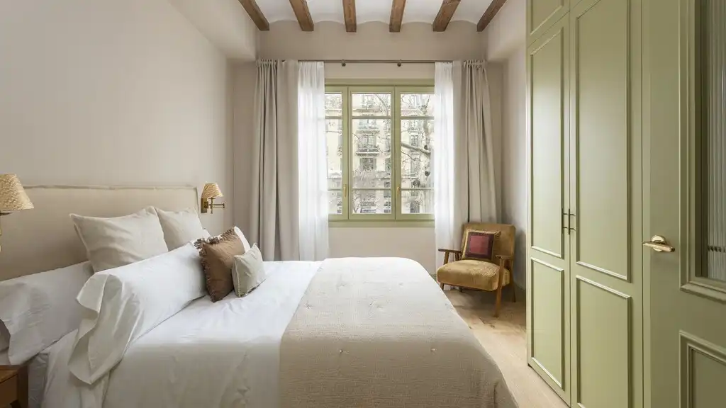 Habitación de Apartamento en venta en Barcelona con Aire acondicionado, Jardín privado y Parquet
