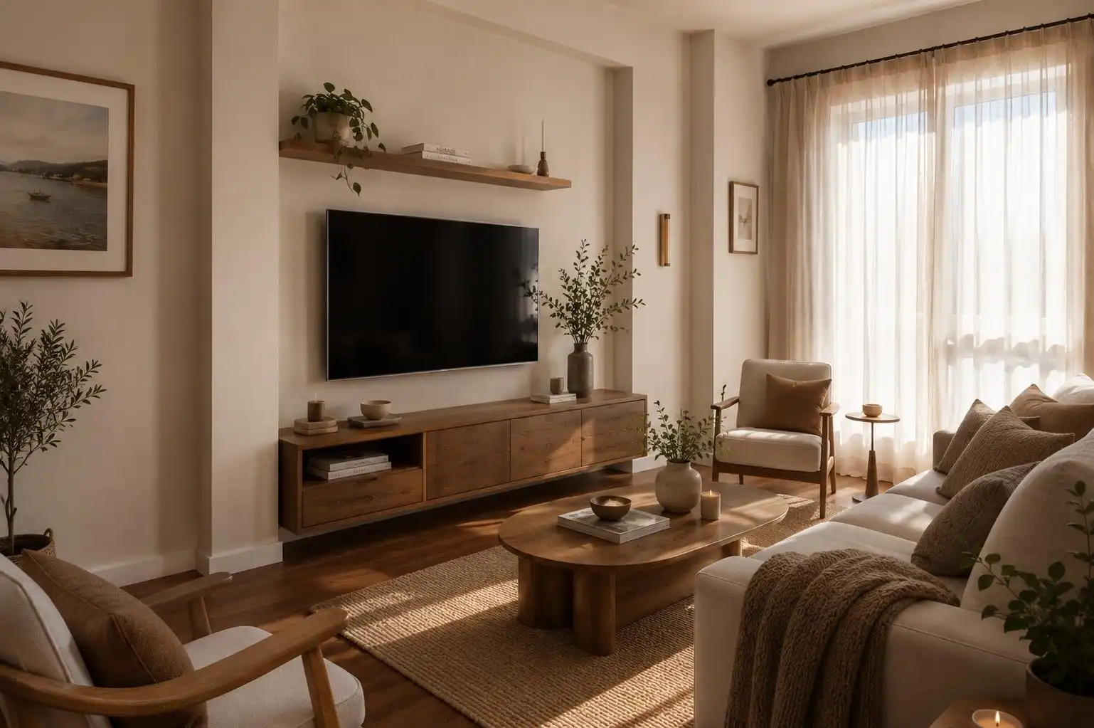 Sala de estar de Piso en venta en Getxo  con Calefacción y Amueblado