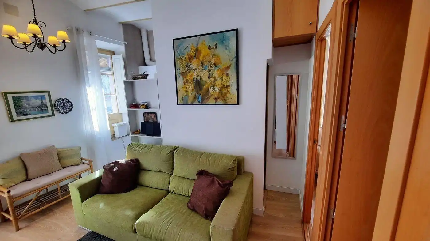 Living room of Apartments for sale in La Ràpita  with Air Conditioner, Parquet flooring and Furnished