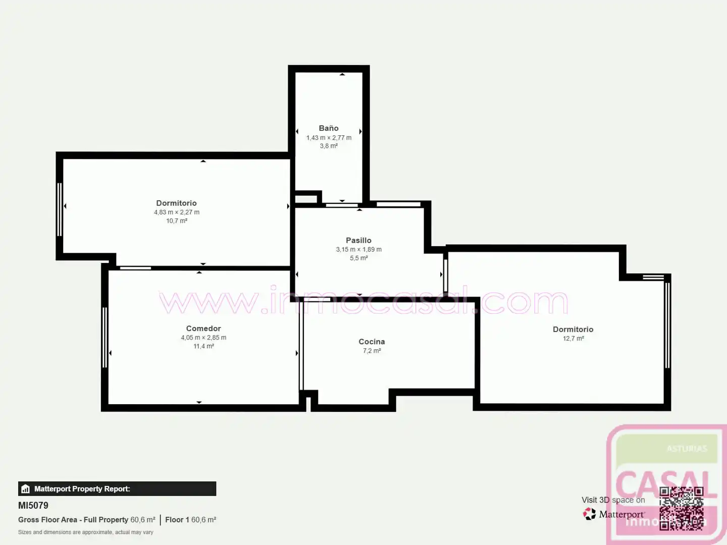 Piso en venta en Mieres (Asturias) con Calefacción