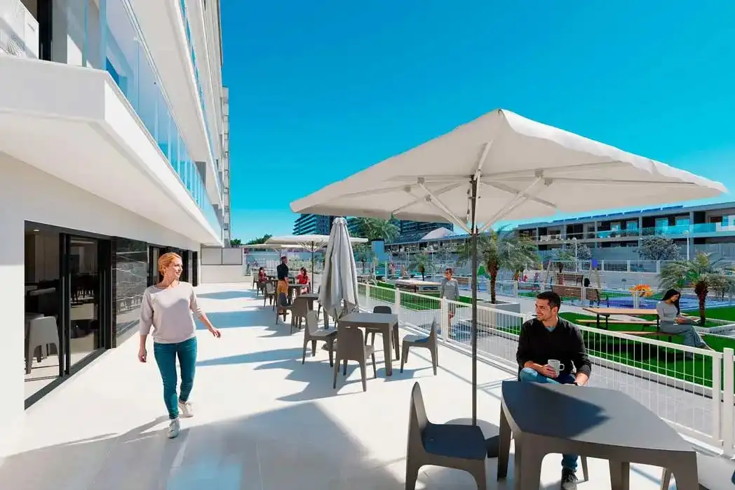 Terrasse von Wohnungen zum Verkauf in Cabanes mit Heizung, Privatgarten und Schwimmbad