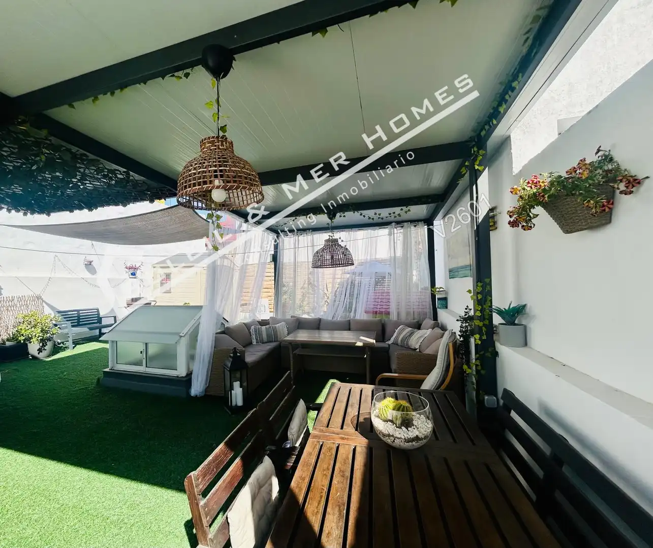 Terraza de Dúplex de alquiler en El Puerto de Santa María con Amueblado