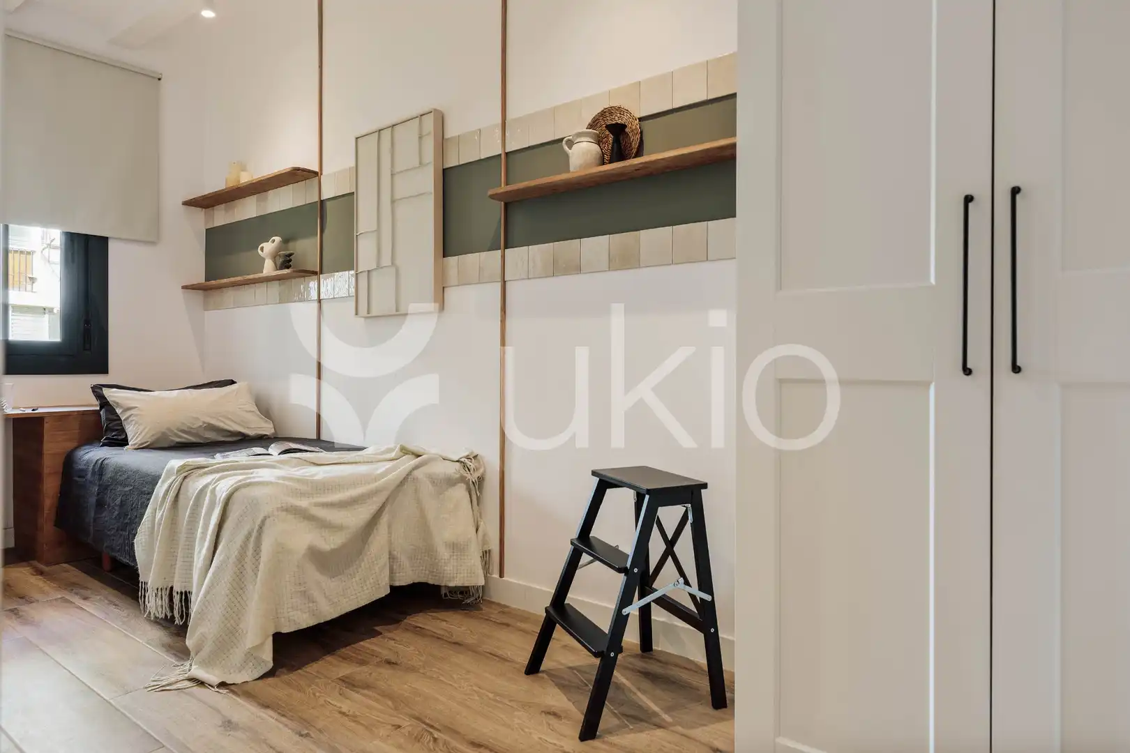 Schlafzimmer von Wohnungen zur Miete in Barcelona mit Klimaanlage, Heizung und Möbliert
