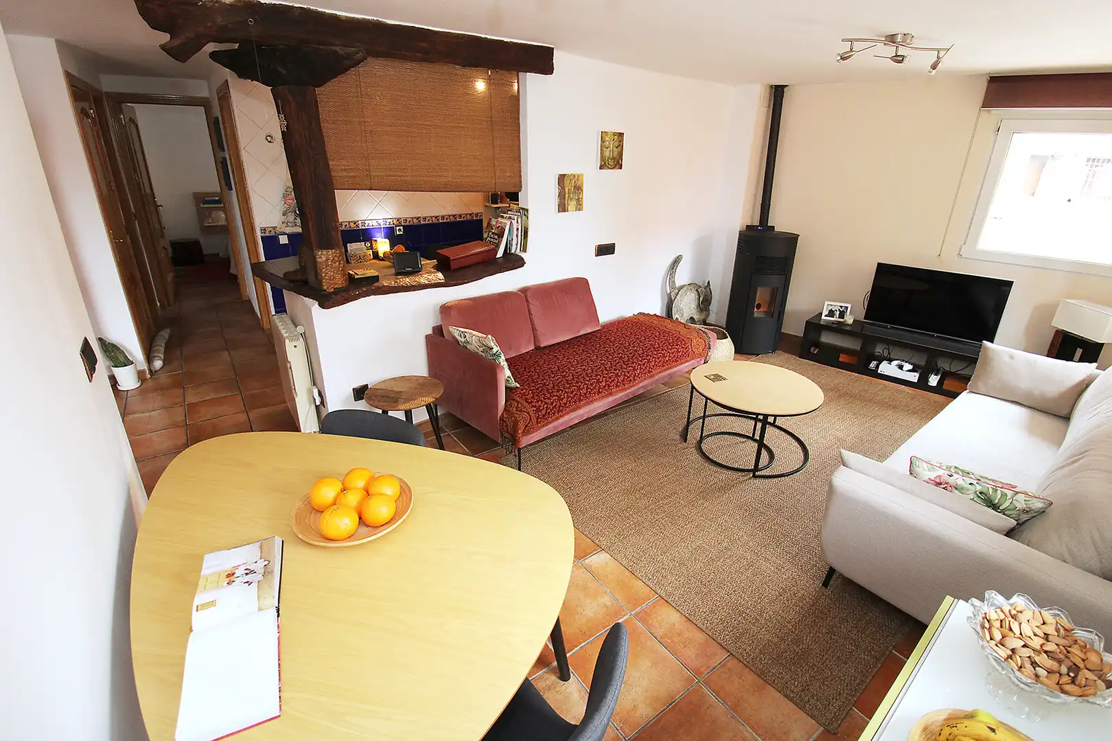 Sala de estar de Casa adosada en venta en El Atazar con Calefacción, Terraza y Trastero