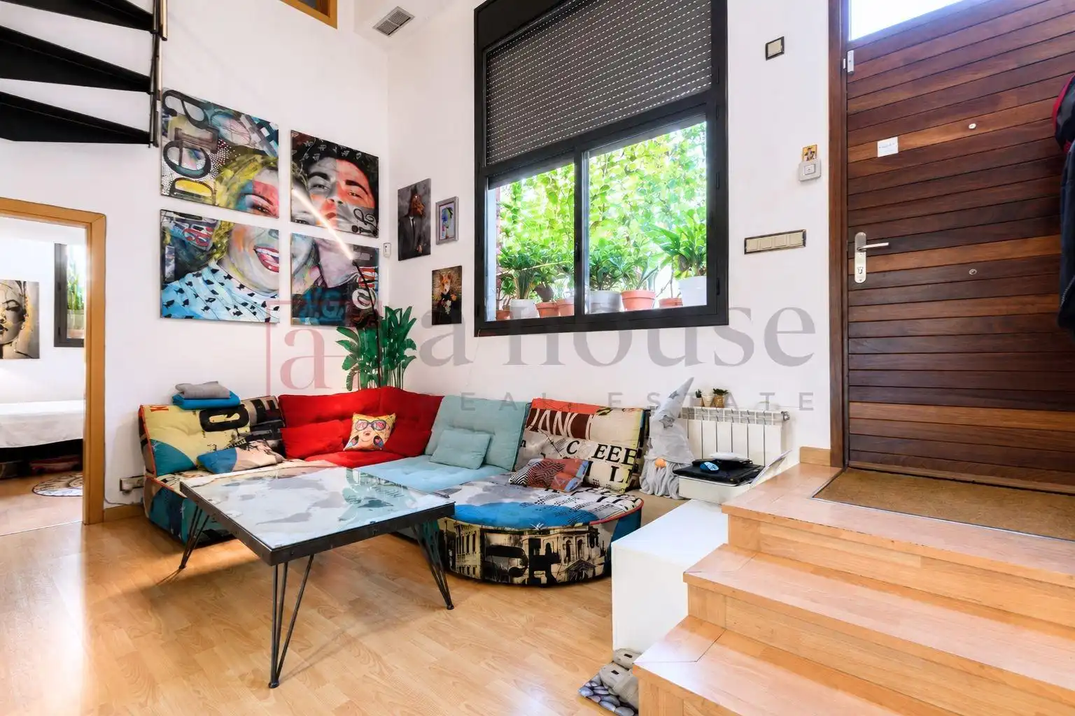 Sala d'estar de Dúplex en venda en  Barcelona Capital amb Aire condicionat, Calefacció i Parquet